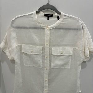 Theory Women’s Cream Button-Down Shirt